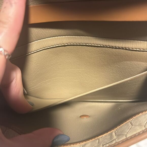 Christian Dior Logo Honeycomb Pattern Chain Crossbody Shoulderbag Beige Vintage - Picture 5 of 5